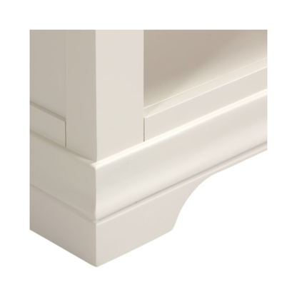 Bordeaux Bookcase Ivory Oak 150cm Storage Shelf Unit