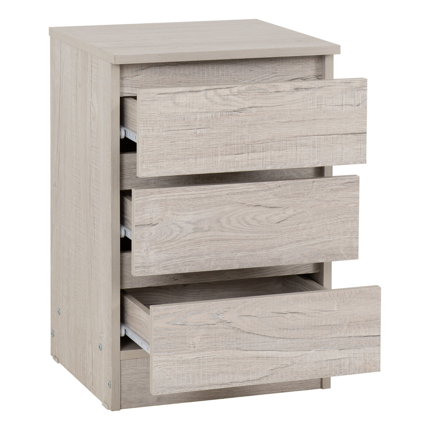 Malvern Trio Set Urban Snow Wardrobe Chest & Bedside