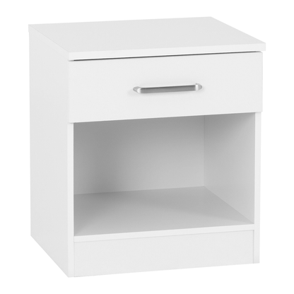 Dakota Trio Set White Wardrobe Chest & Bedside
