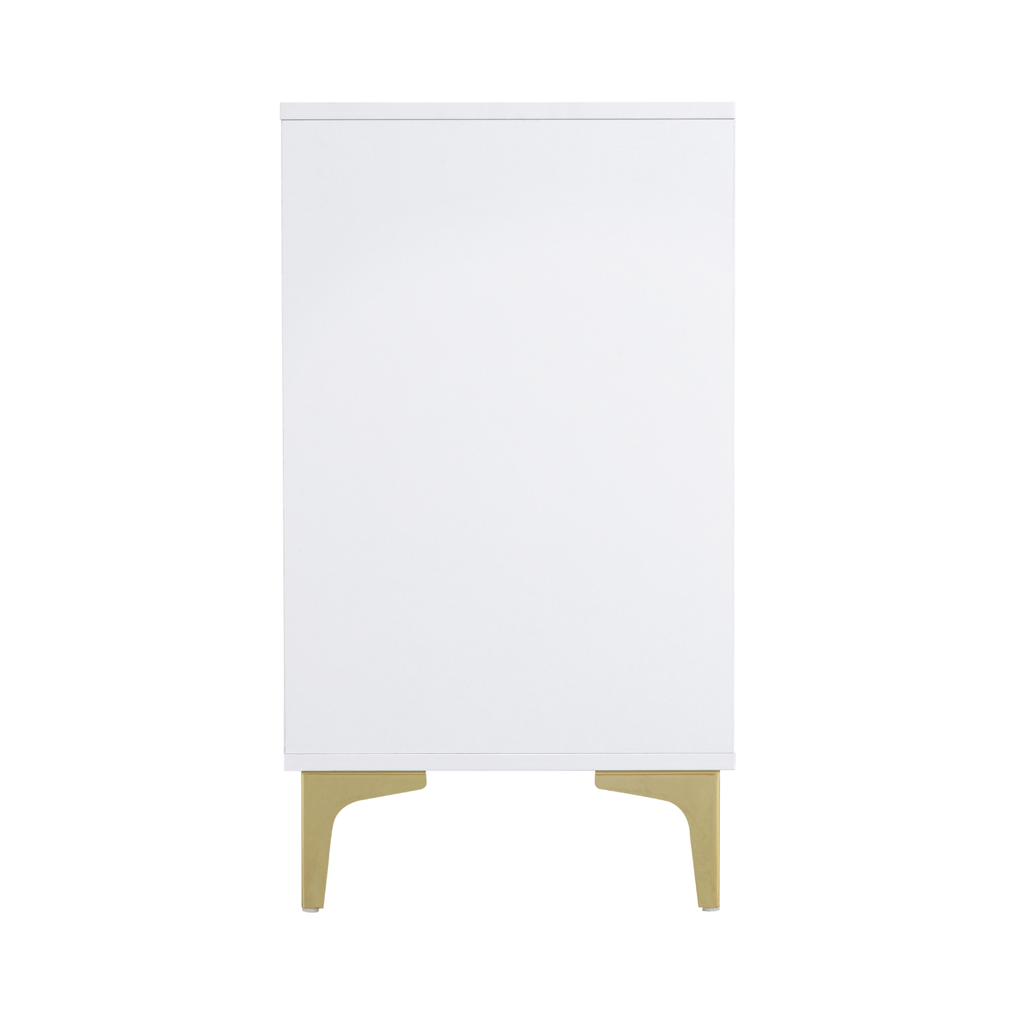 Miami 3 Drawer Chest – White/Gold, Elegant Storage Solution