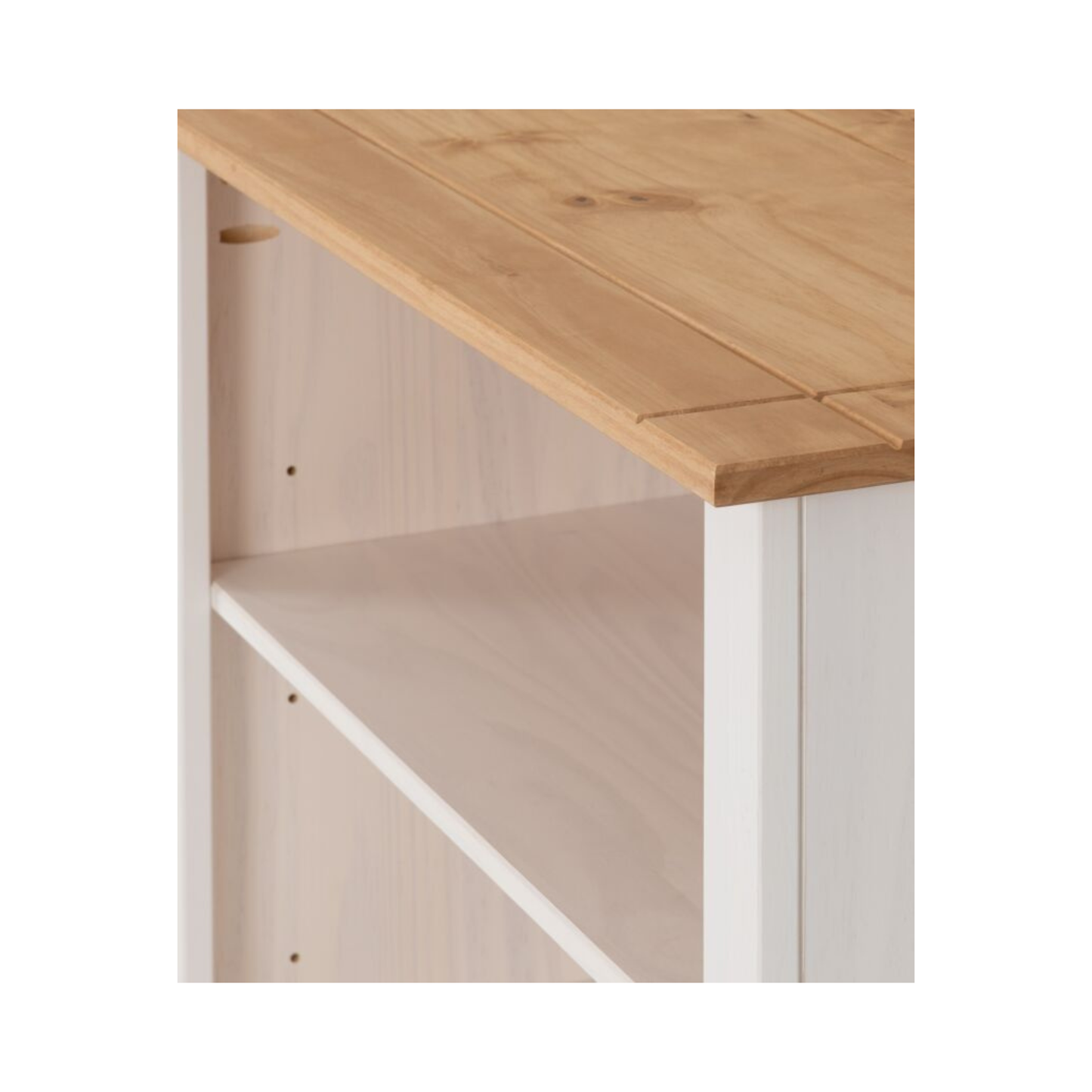 Panama 1 Drawer Bookcase – White & Natural Wax Storage Unit