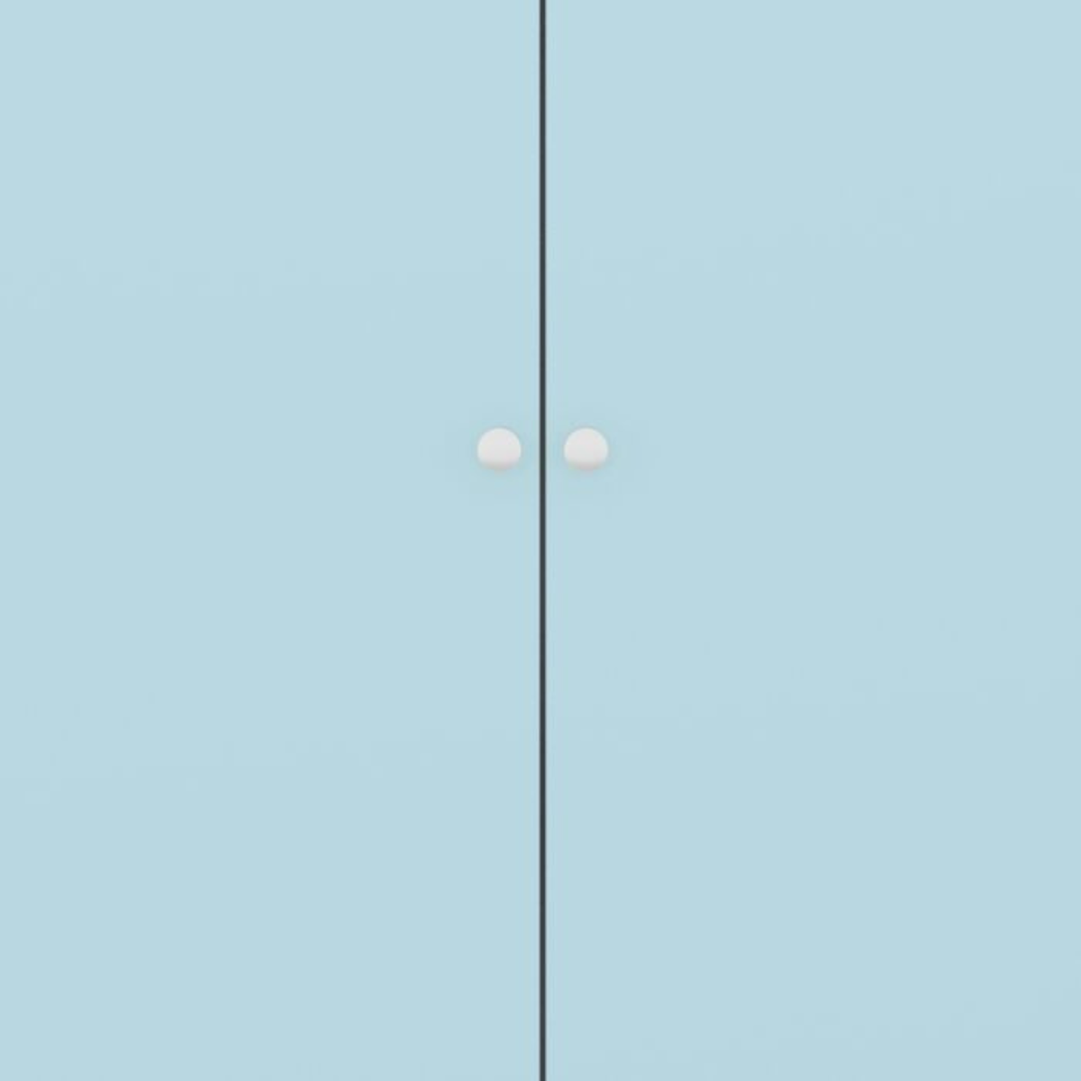 Denver 2 Door Wardrobe – White & Blue Gloss