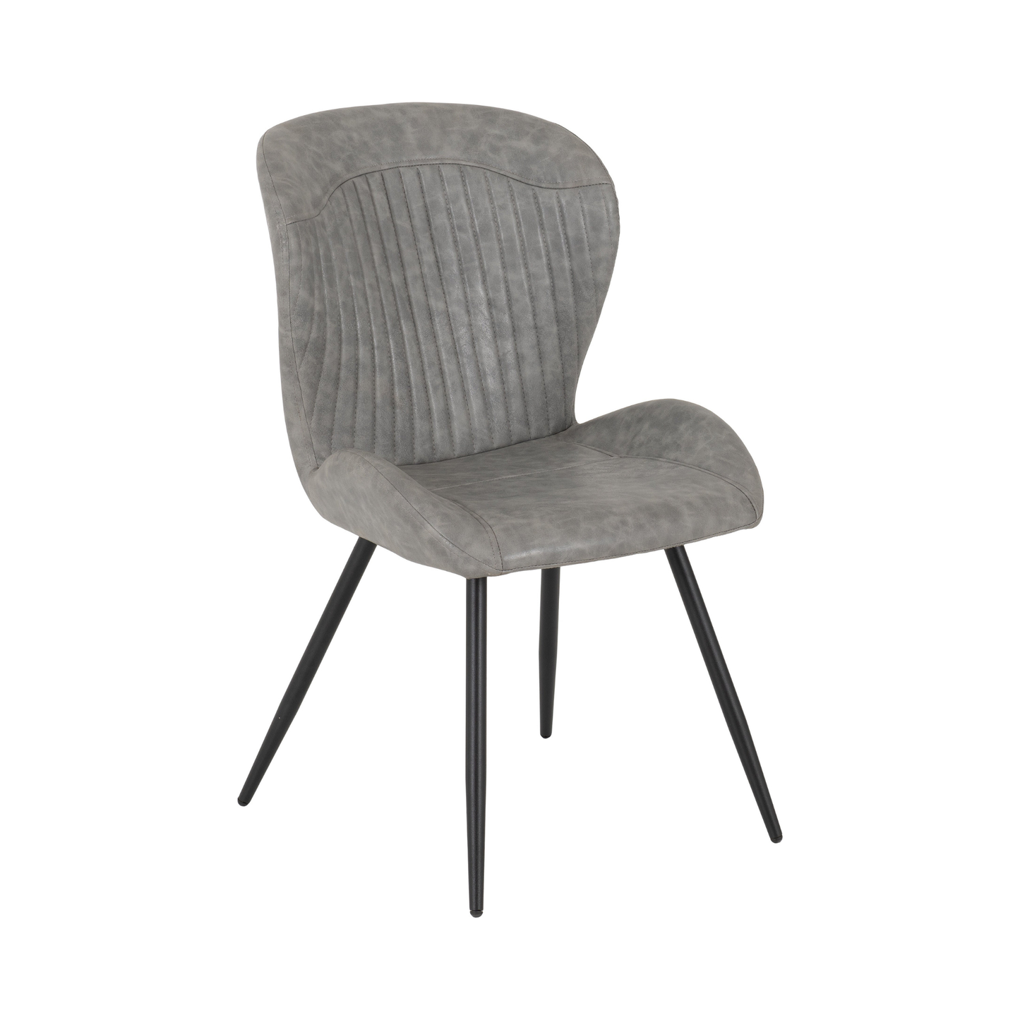 Treviso & Quebec Dining Set - Light Oak Effect/Grey Faux Leather