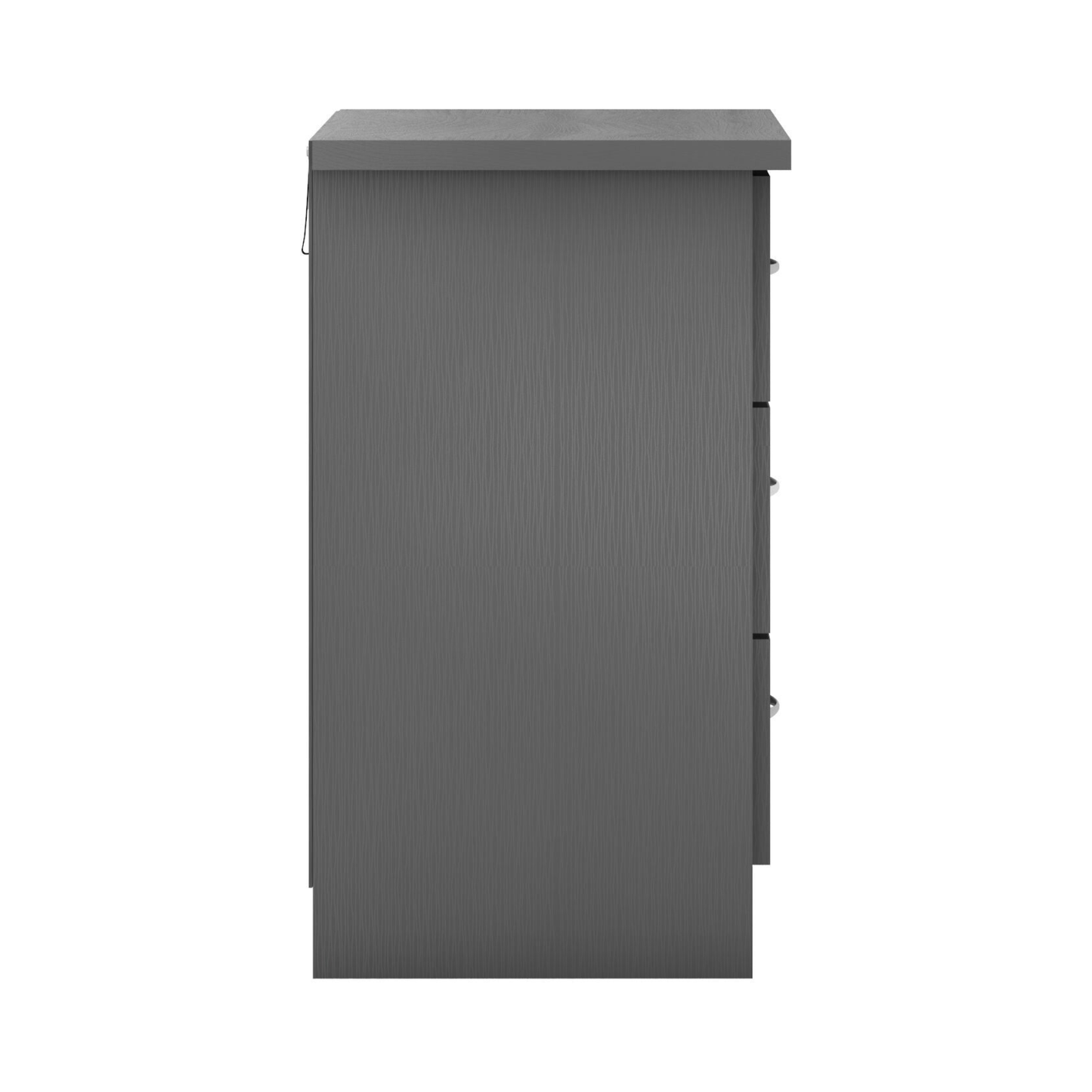 Nevada 3 Drawer Chest - 3D Effect Grey