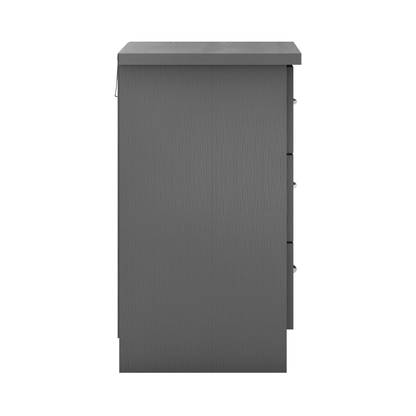 Nevada 3 Drawer Chest - 3D Effect Grey