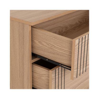 Tessa 3 Drawer Chest - Natural Oak Effect Storage