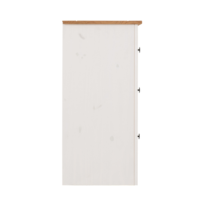 Panama 2+2 Drawer Chest - White/Natural Wax