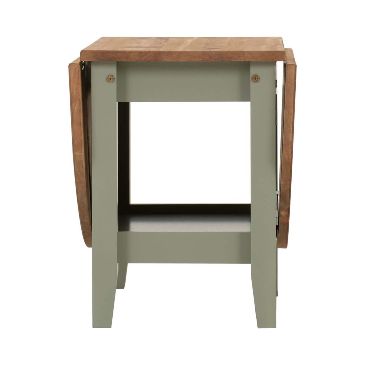 Santos Drop Leaf Coffee Table - Green Distressed Waxed Pine, Space-Saving Design