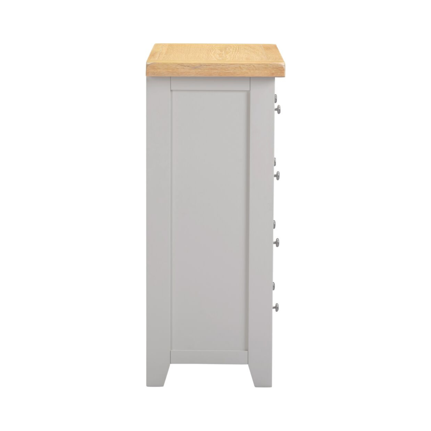 Windsor 3+2 Drawer Chest – Pebble Grey with Oak Top