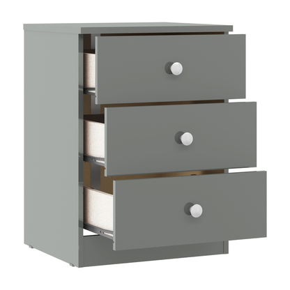 Denver 2 Door Wardrobe Bedroom Set Grey Gloss