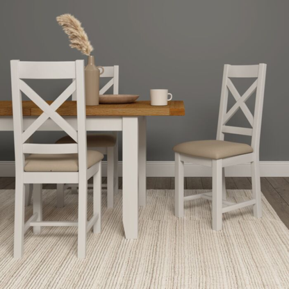 Windsor Large Extending Dining Table Ivory Oak 180–230cm