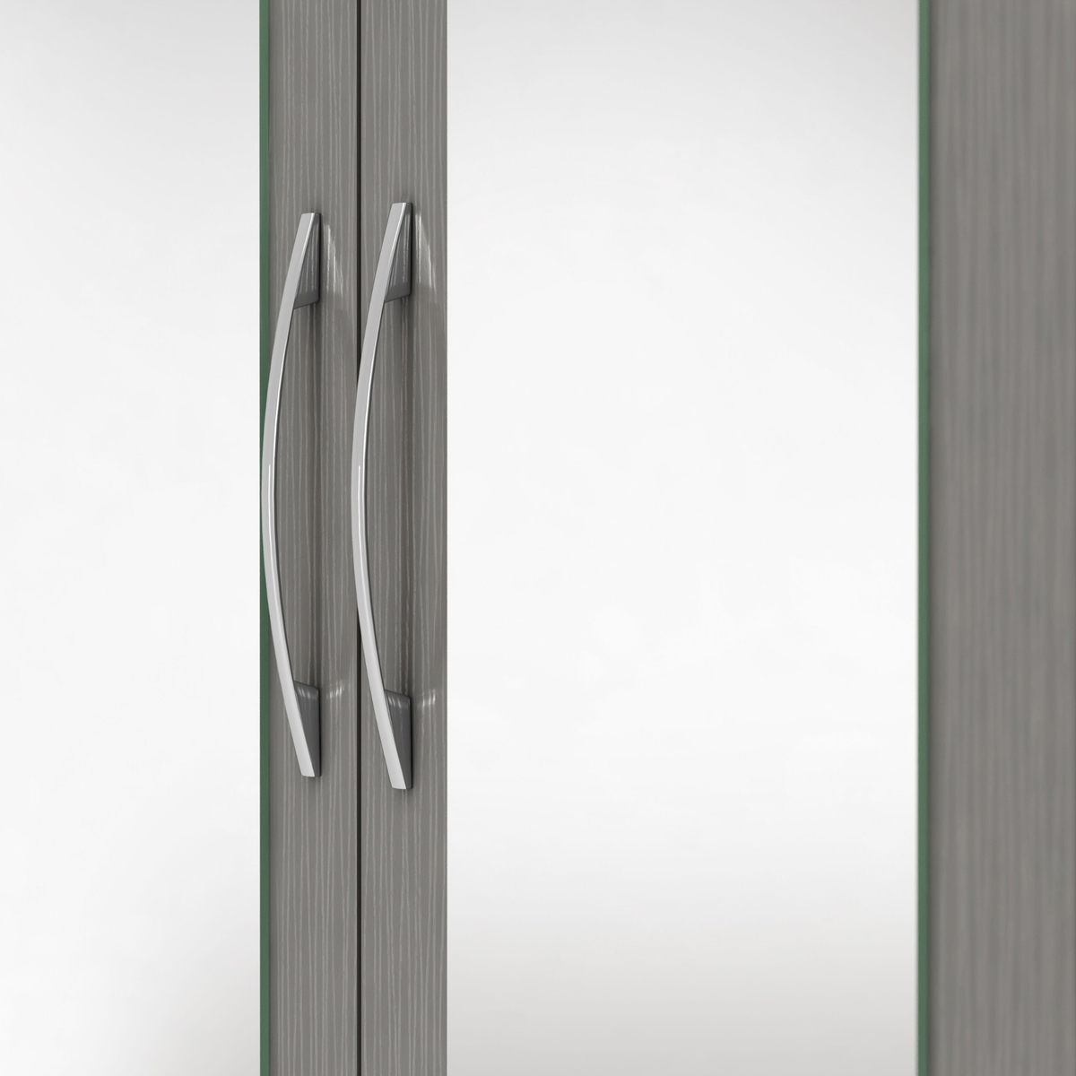 Nevada 4 Door 2 Drawer Wardrobe - 3D Effect Grey