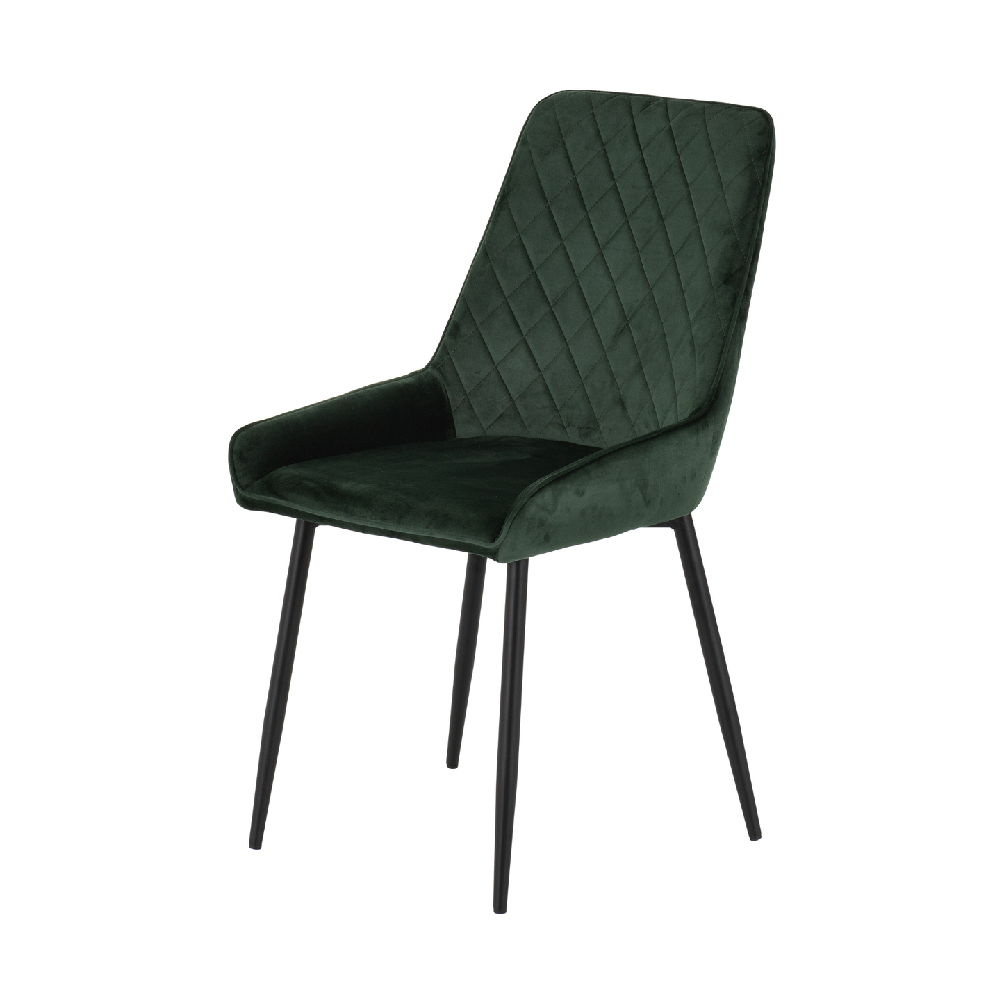 Athens Rect & Avery Dining Set (4 Chairs) - Concrete/Emerald Green Velvet