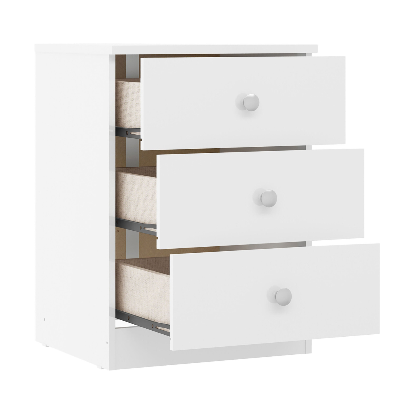 Denver 3 Door Wardrobe Bedroom Set White Gloss