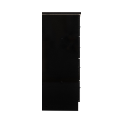 Nevada 3+2 Drawer Chest - Black Gloss