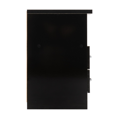 Nevada 2 Drawer Bedside – Black Gloss Storage