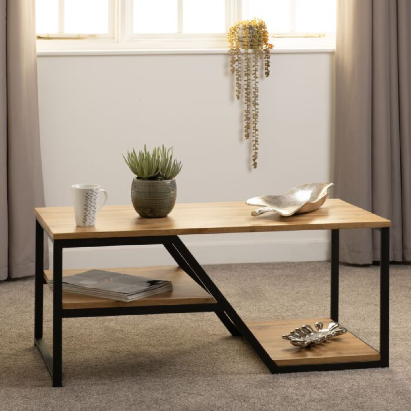 Durham Coffee Table - Light Oak Effect, Modern Design
