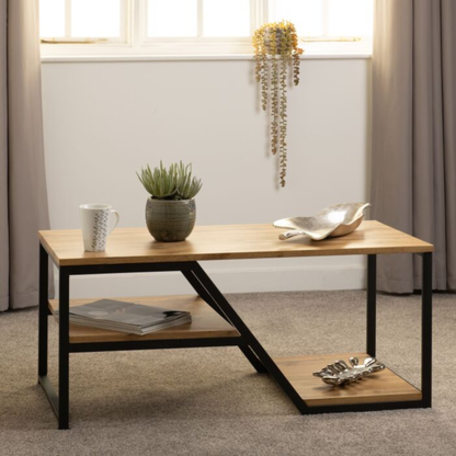 Durham Coffee Table - Light Oak Effect, Modern Design
