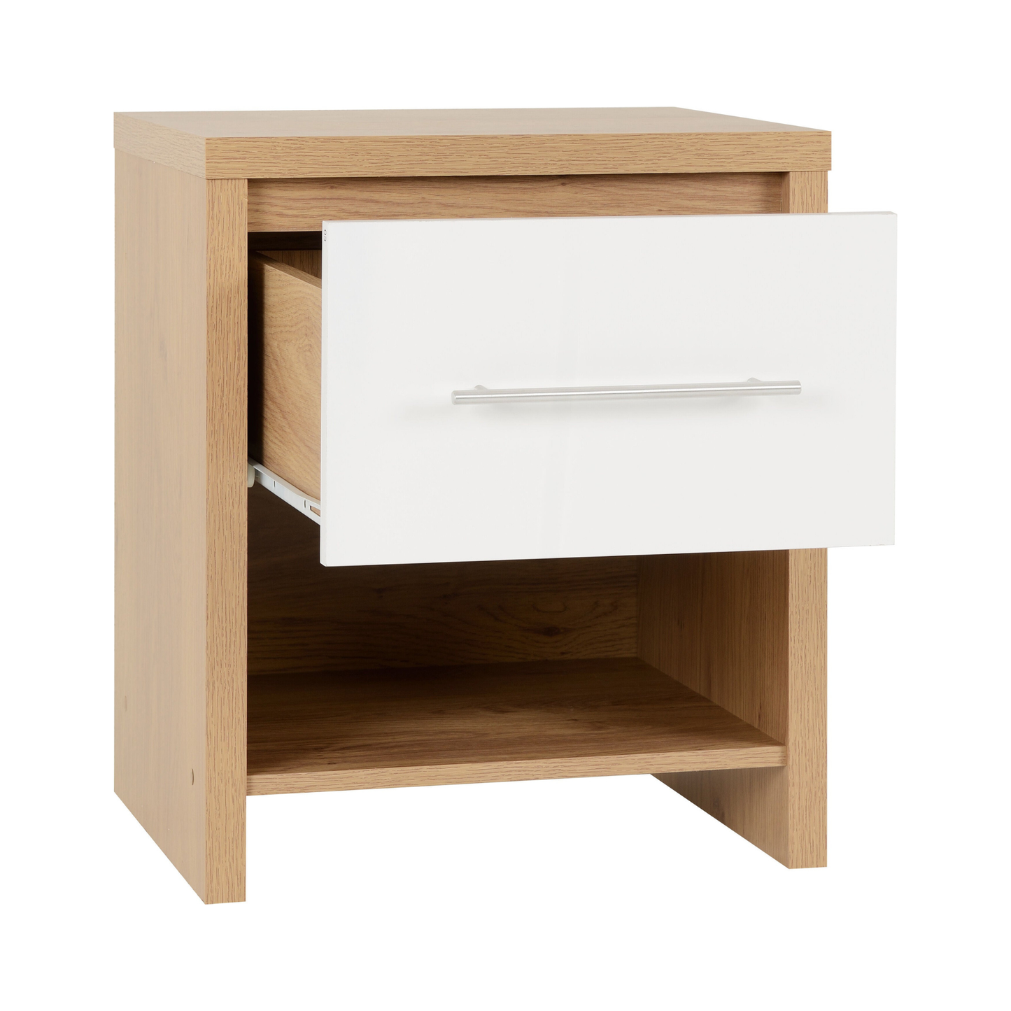 Seville Bedroom Set - White Gloss/Light Oak Effect Veneer