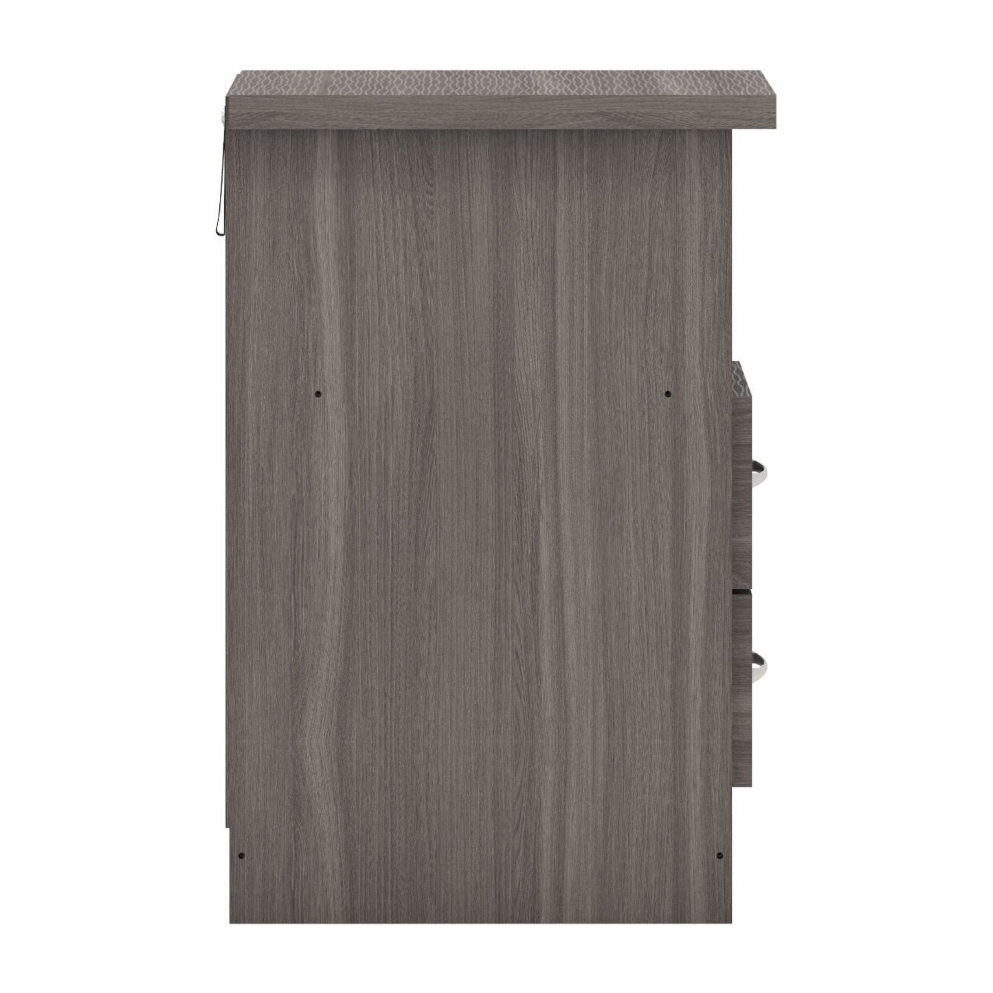 Nevada 2 Drawer Bedside – Black Wood Grain Storage