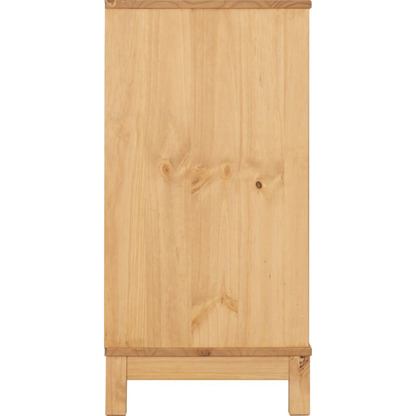 Corona Rattan 2 Door 2 Drawer Sideboard – Distressed Pine/Rattan