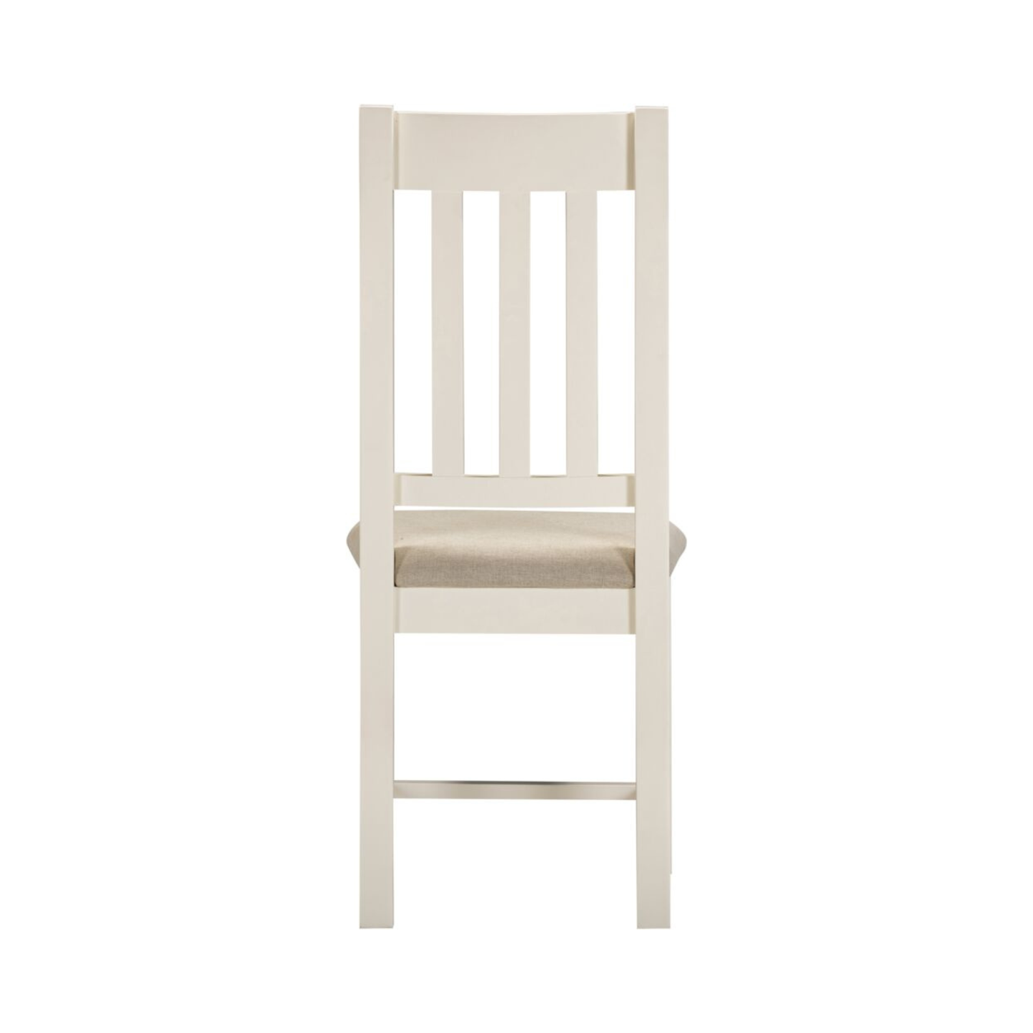 Windsor Slatted Dining Chair Set - Ivory/Oat Fabric (Pair)