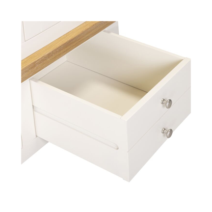Windsor 3 Door 2 Drawer Wardrobe – Ivory/Oak