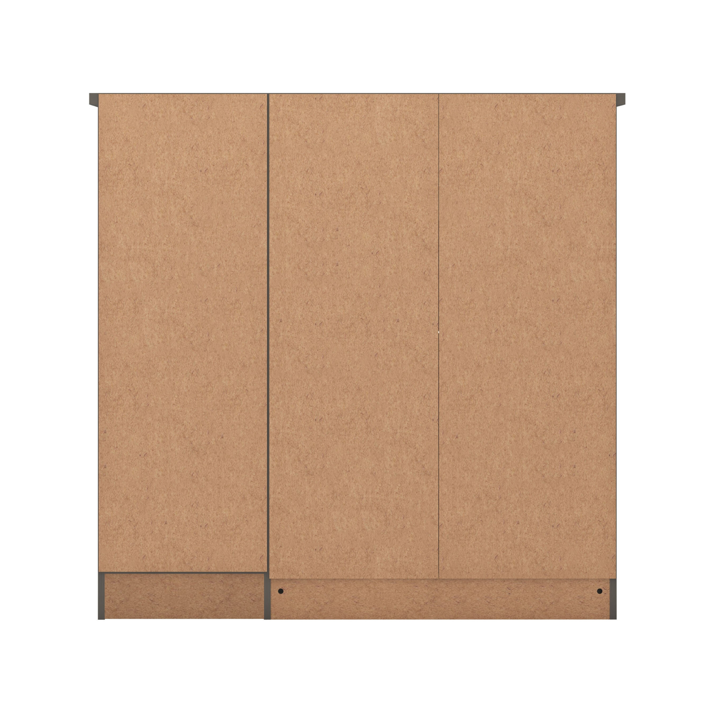 Nevada 5 Drawer Low Wardrobe - 3D Effect Grey