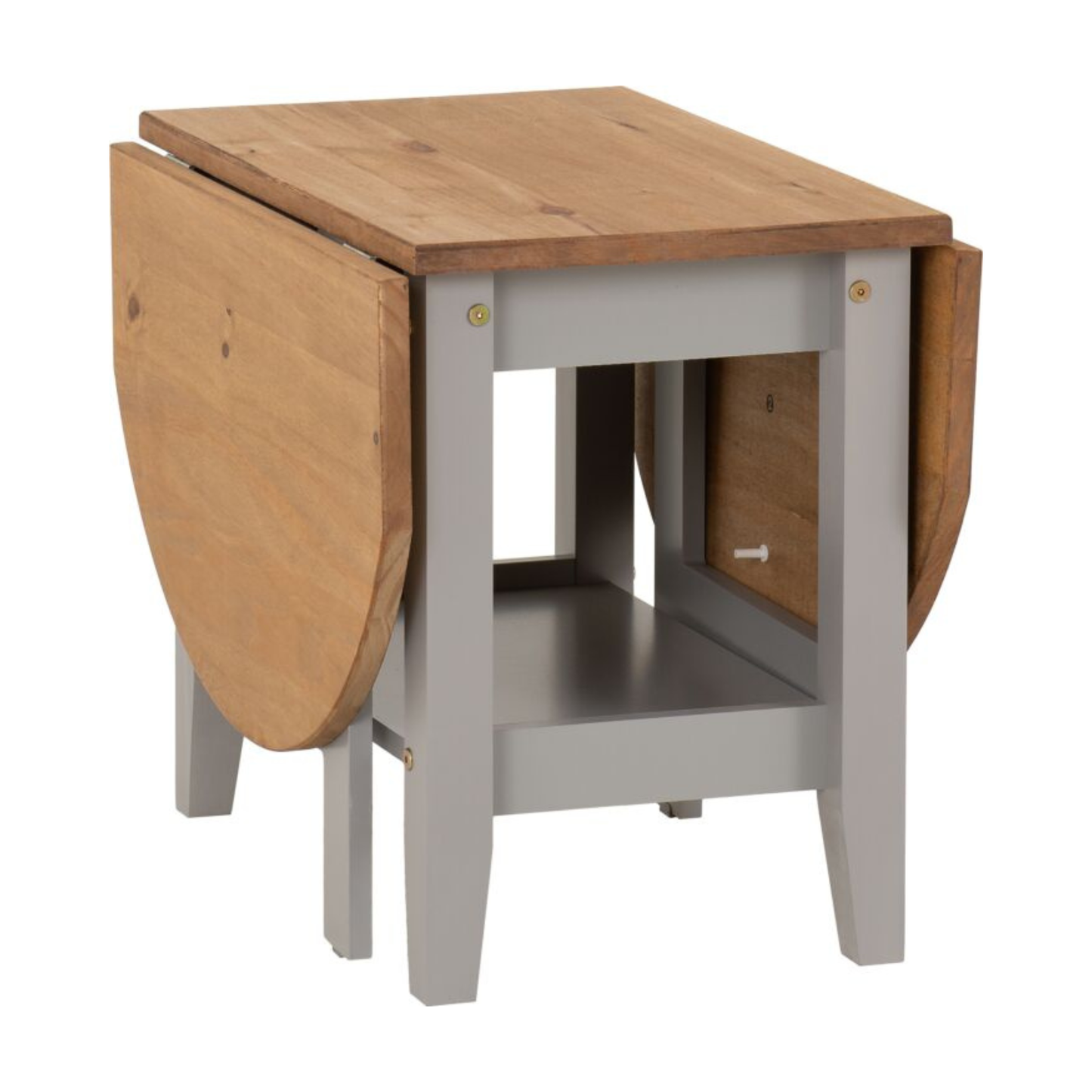 Santos Drop Leaf Coffee Table - Grey Slate Distressed Waxed Pine