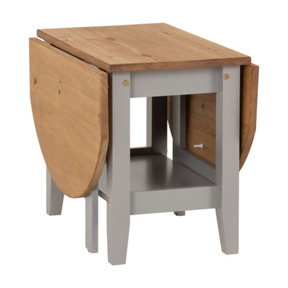 Santos Drop Leaf Coffee Table - Grey Slate Distressed Waxed Pine
