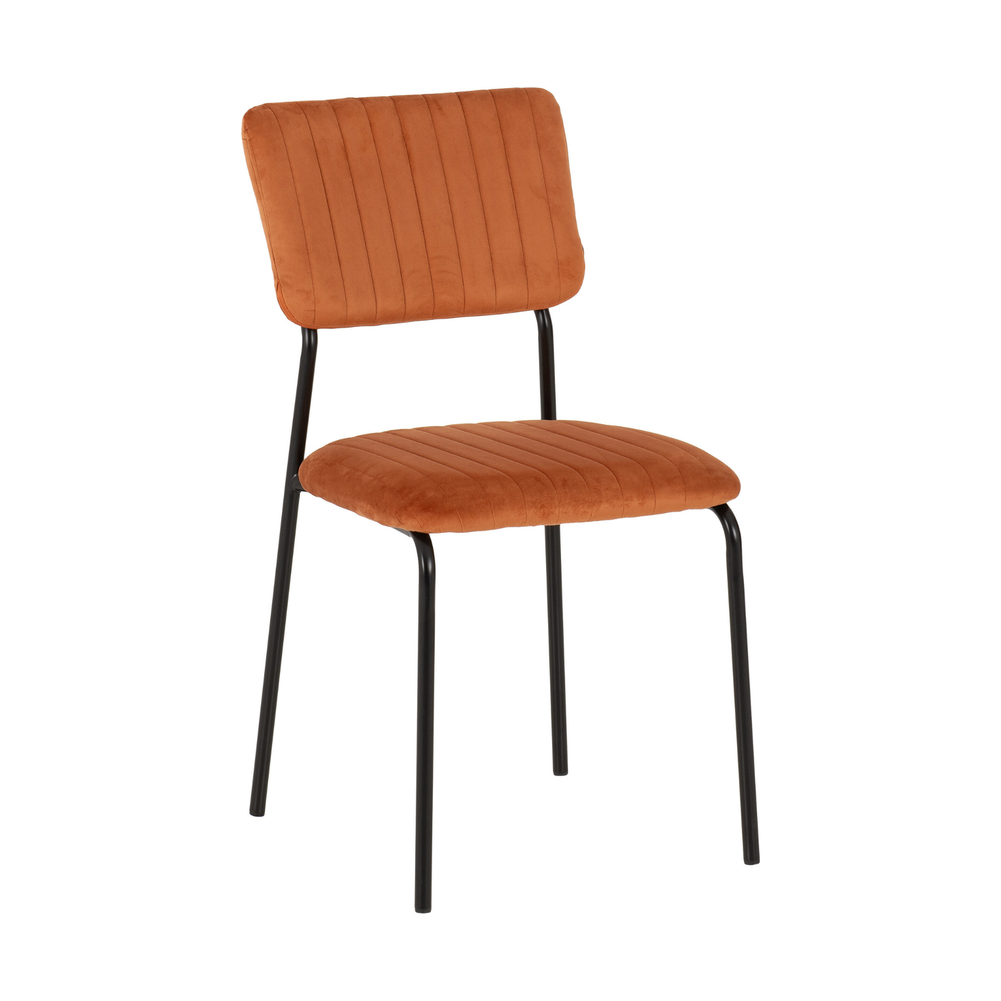 Sheldon Round Glass Top Dining Set - Clear Glass/Burnt Orange Velvet