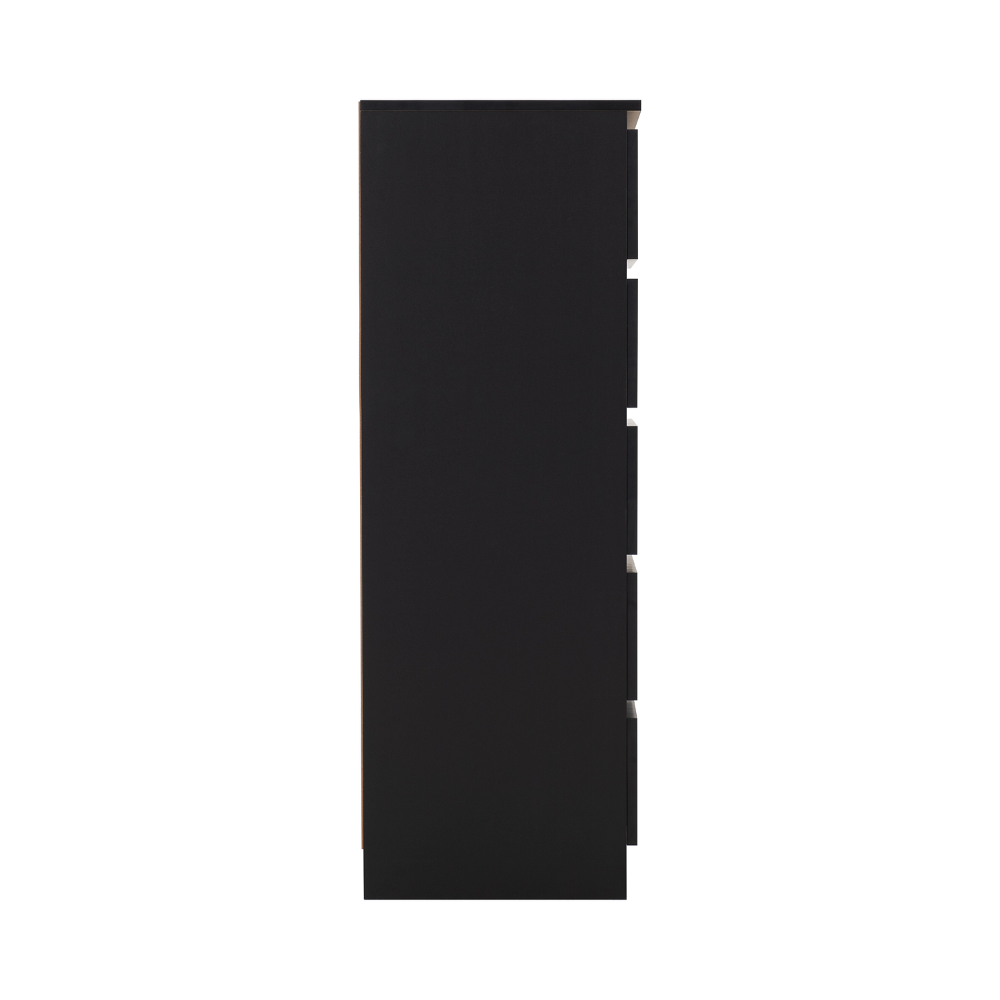 Malvern 5 Drawer Narrow Chest - Black
