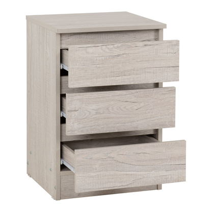 Malvern 3 Door Wardrobe Bedroom Set Urban Snow