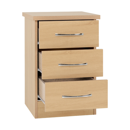 Nevada 3 Door 2 Drawer Wardrobe - Sonoma Oak Effect