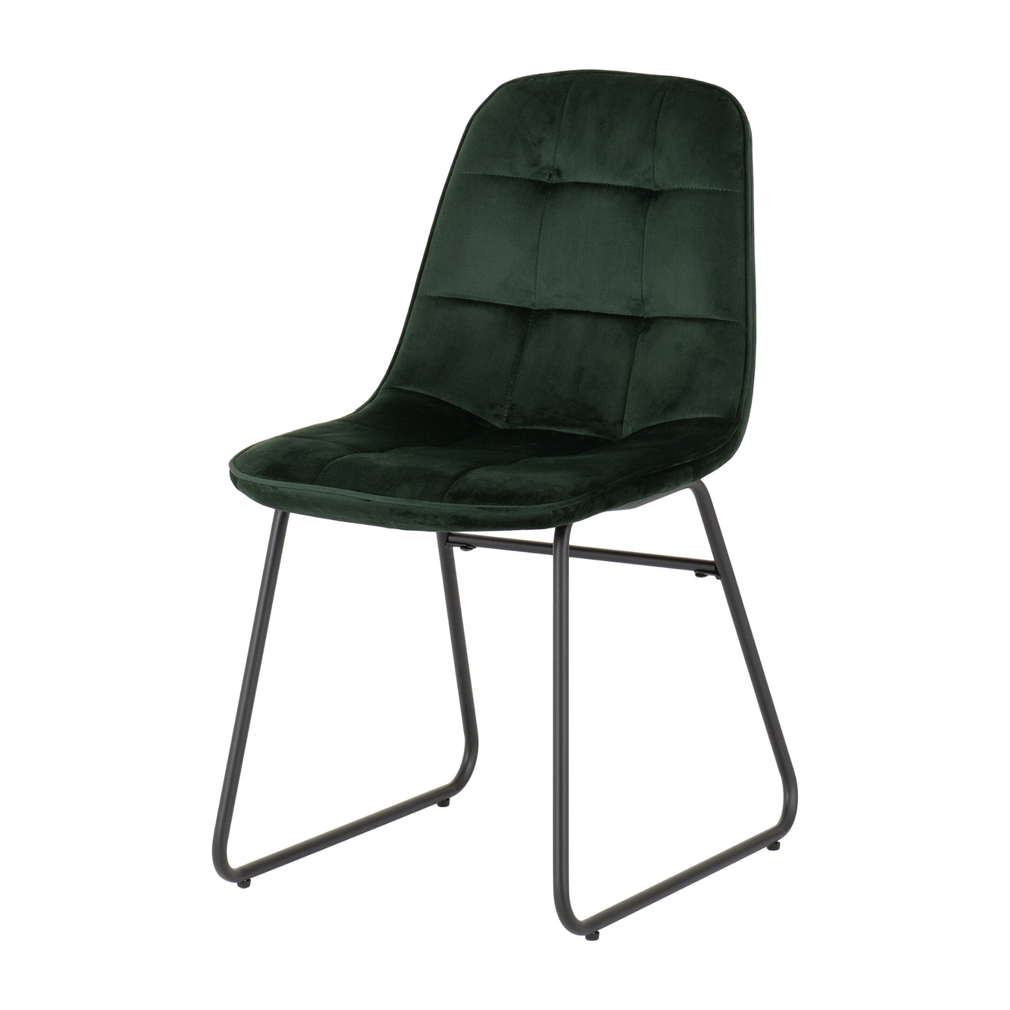 Quebec Straight & Lukas Dining Set - Oak Effect/Green Velvet