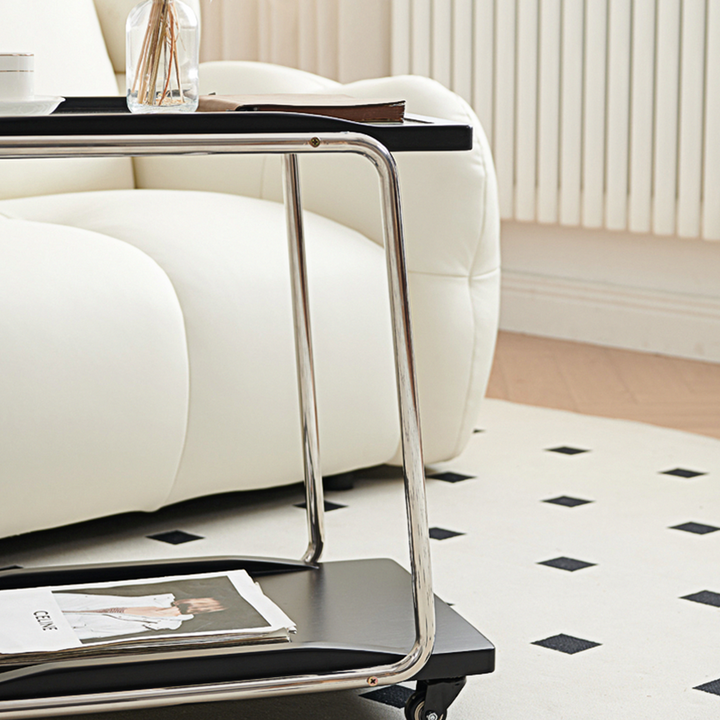 Demetrius Side Table With Trolleys, Black £419.00