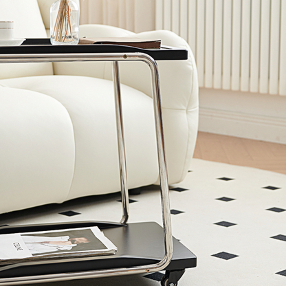 Demetrius Side Table With Trolleys, Black £419.00