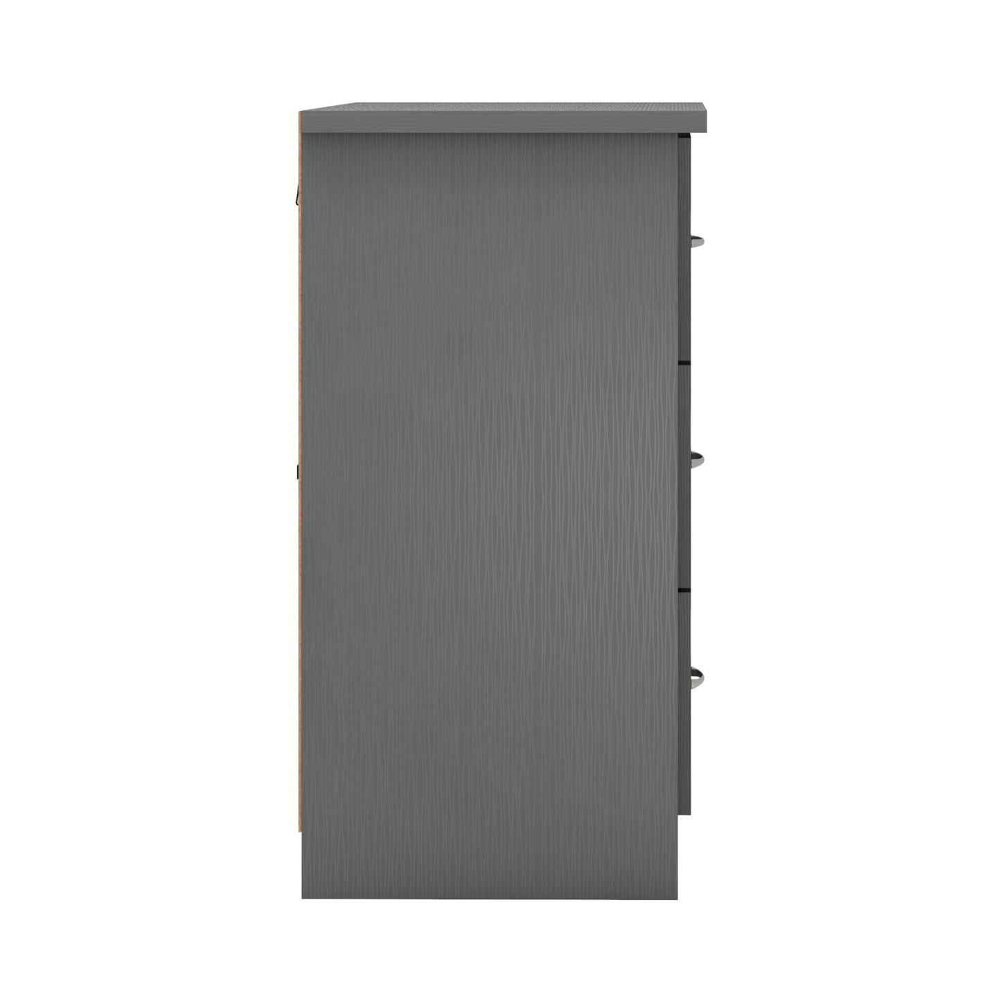 Nevada 6 Drawer Chest - 3D Effect Grey