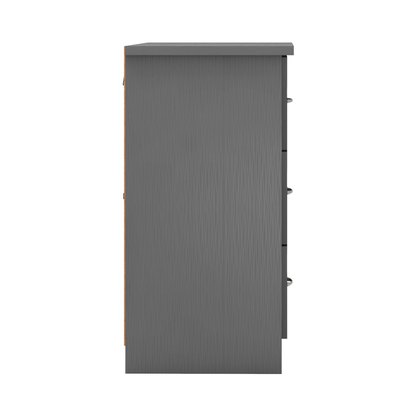 Nevada 6 Drawer Chest - 3D Effect Grey
