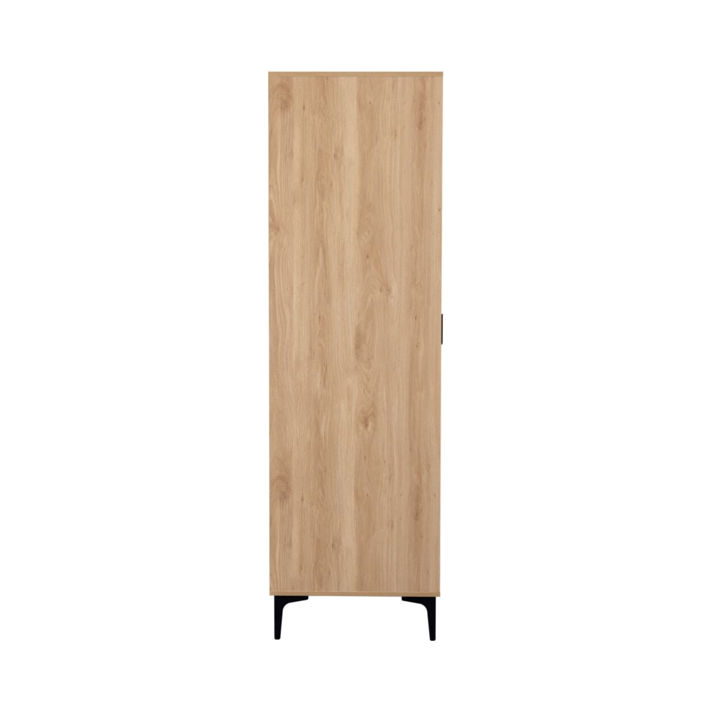 Miami 3 Door Wardrobe – Oak Effect & Black, Dual Storage