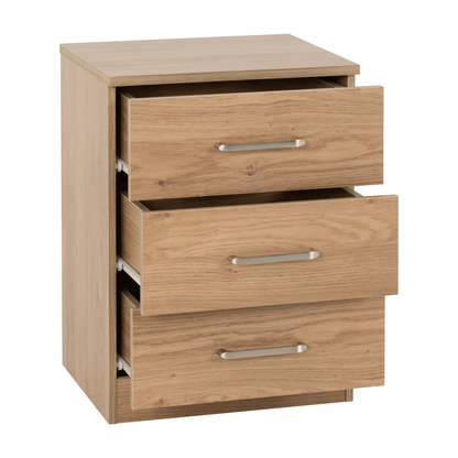 Dakota 3 Door Wardrobe Bedroom Set - Oak Effect