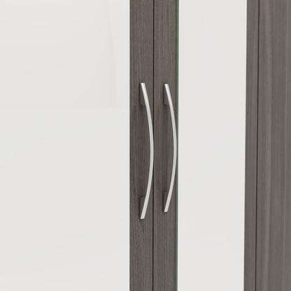Nevada 6 Door 2 Drawer Wardrobe - Black Wood Grain