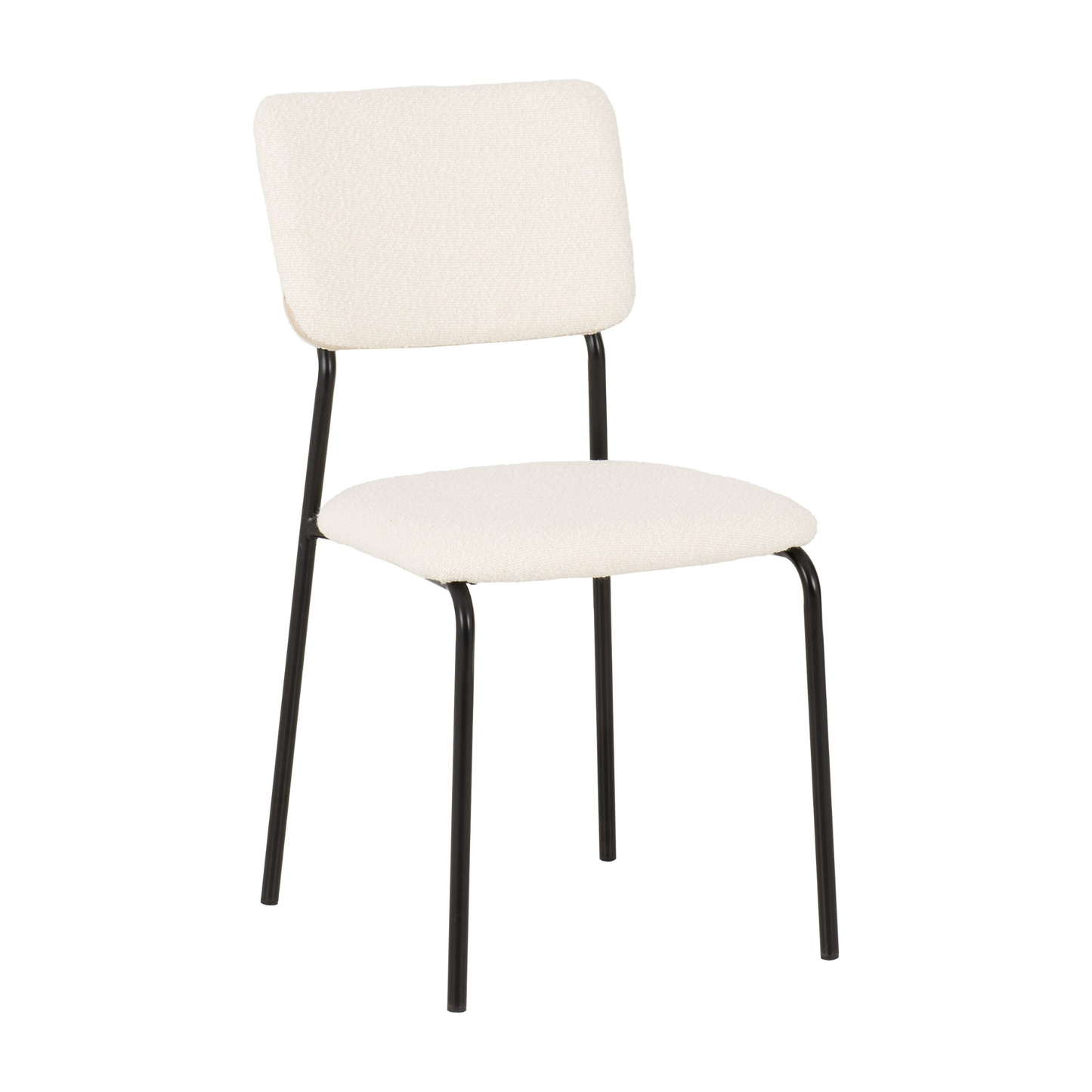 Sheldon Round Glass Dining Set - Clear Glass/Ivory Boucle