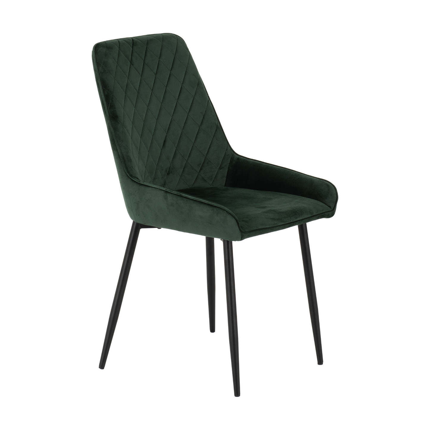 Treviso & Avery Dining Set - Light Oak Effect/Emerald Green Velvet