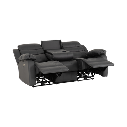 Roma 3+2 Electric Recliner Suite - Grey Faux Leather