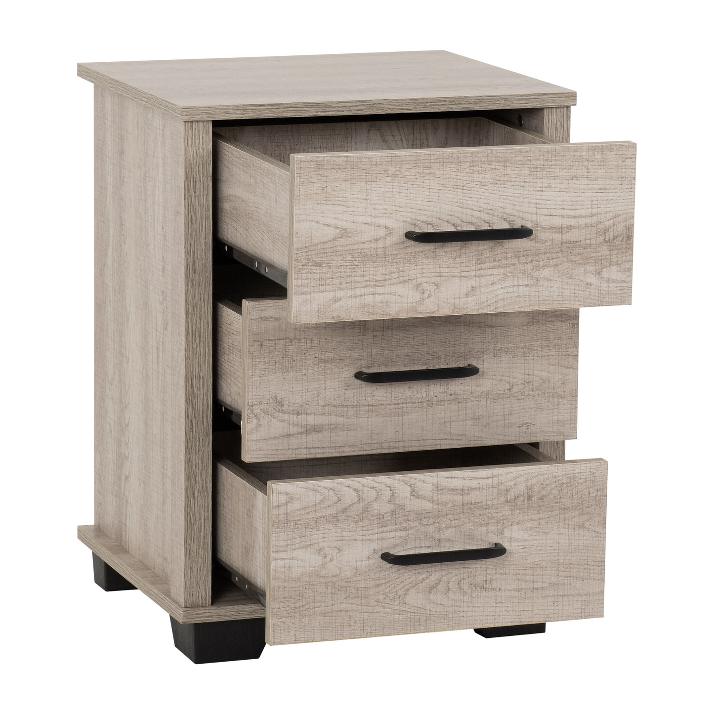 Oliver 3 Door Wardrobe Bedroom Set – Light Oak Effect