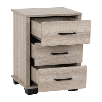 Oliver 3 Door Wardrobe Bedroom Set – Light Oak Effect
