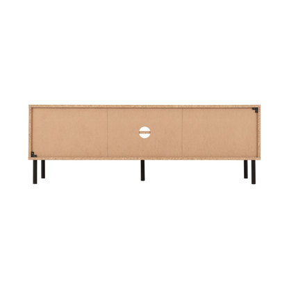 Leon 2 Door TV Unit - Medium Oak Effect