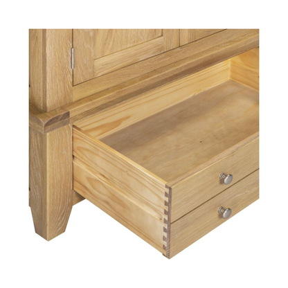 Windsor 3 Door 2 Drawer Wardrobe – Natural Oak