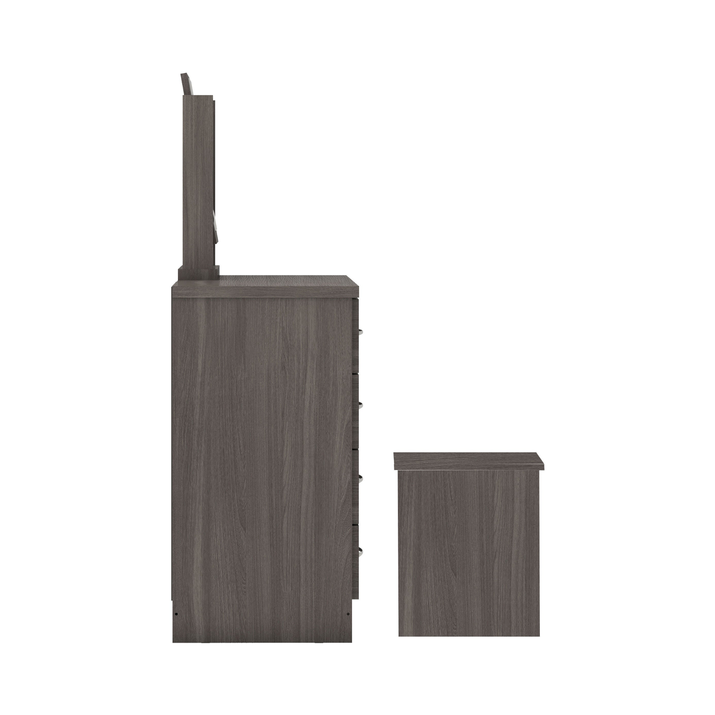 Nevada Dressing Table Set - Black Wood Grain